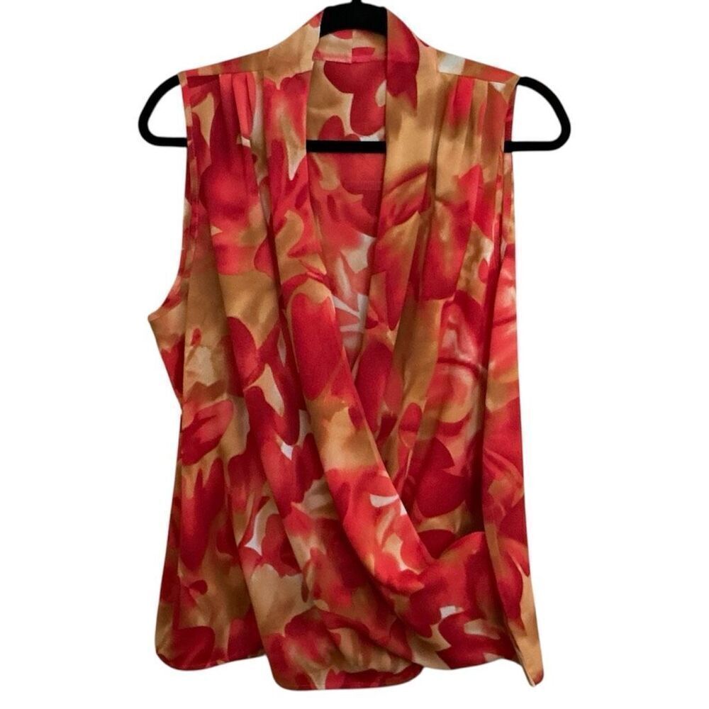 Beautiful Drape Front Blouse Top XL